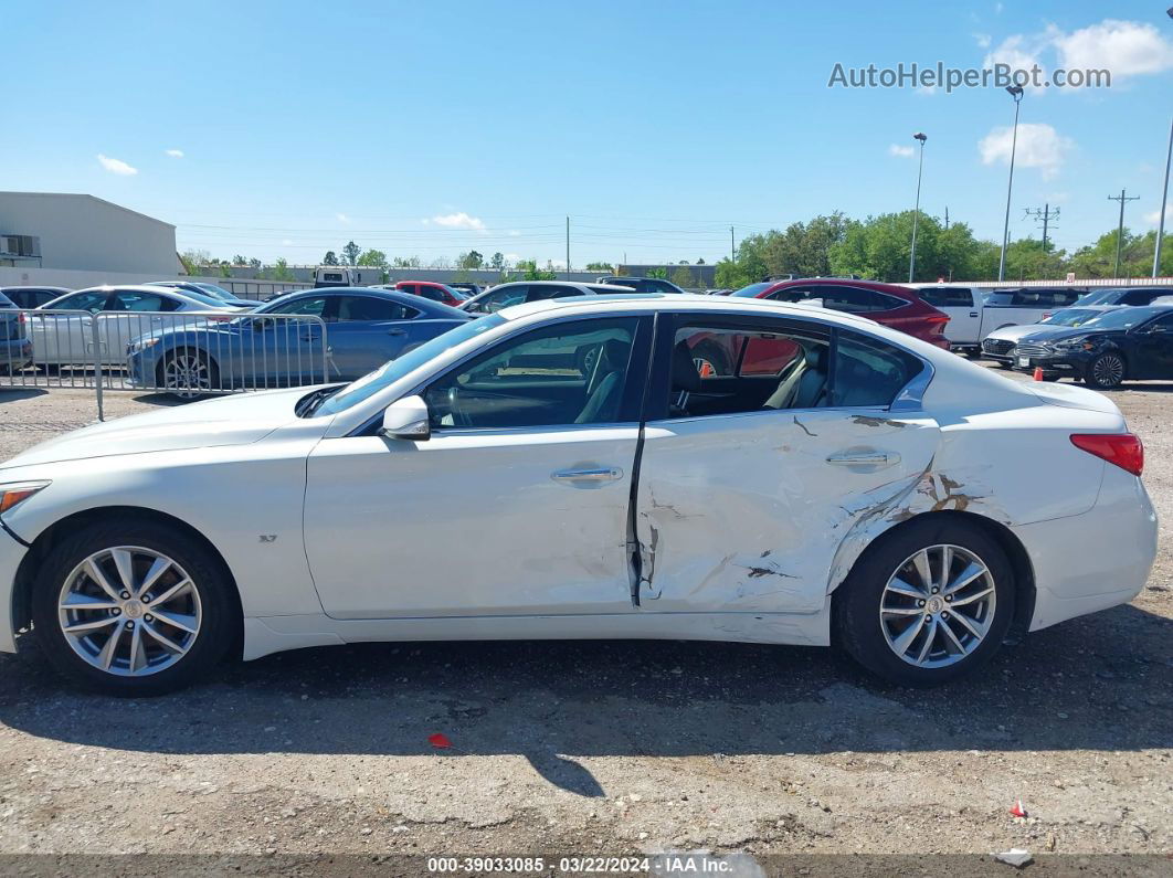 2015 Infiniti Q50   White vin: JN1BV7AR8FM412686