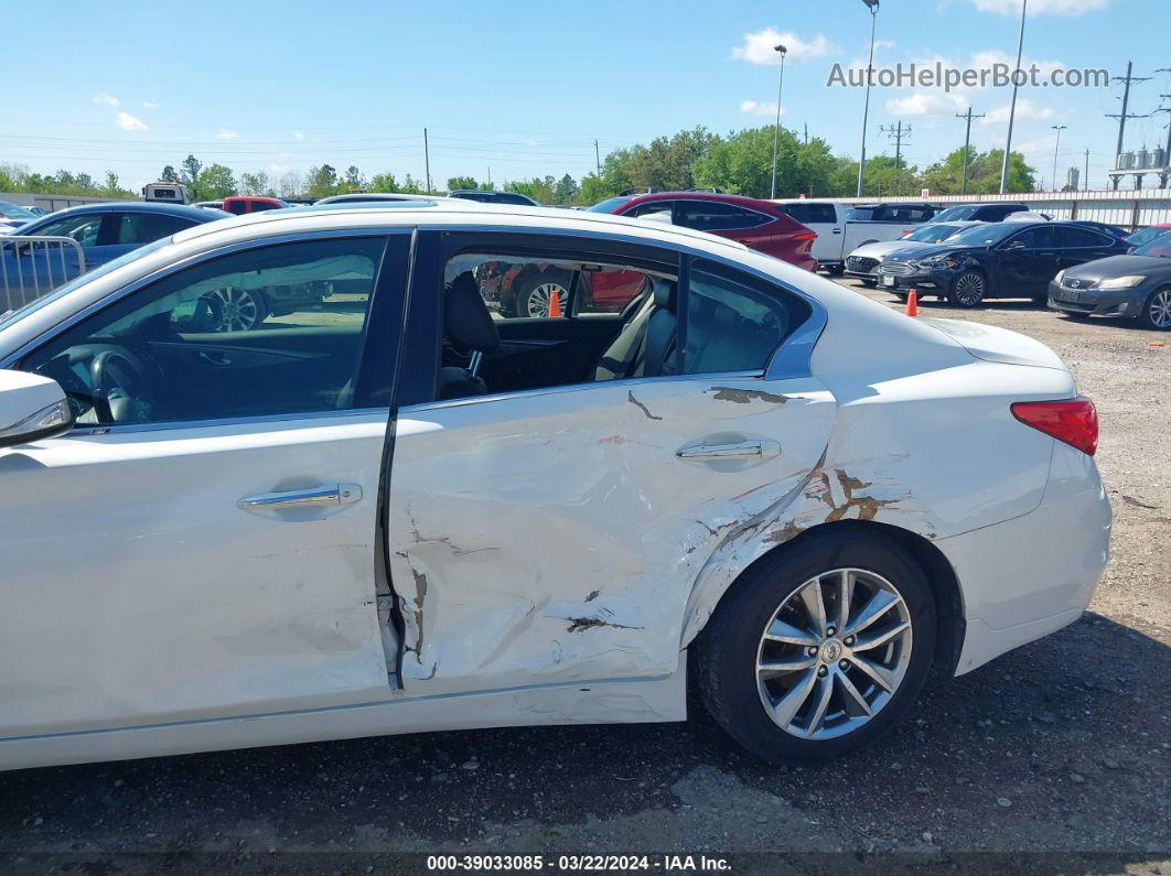 2015 Infiniti Q50   White vin: JN1BV7AR8FM412686