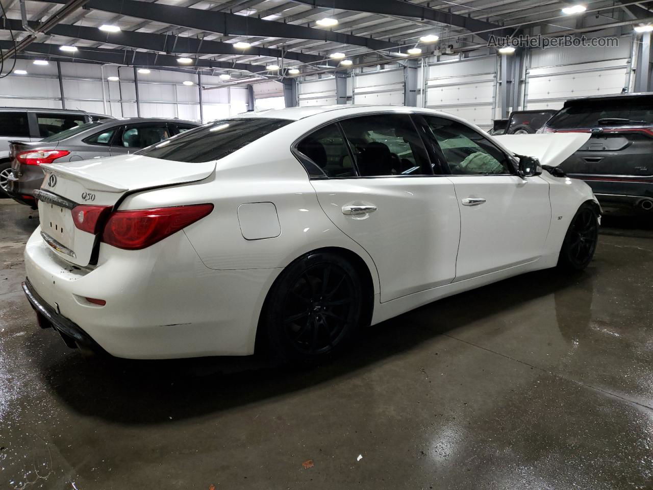 2015 Infiniti Q50 Base White vin: JN1BV7AR8FM419699