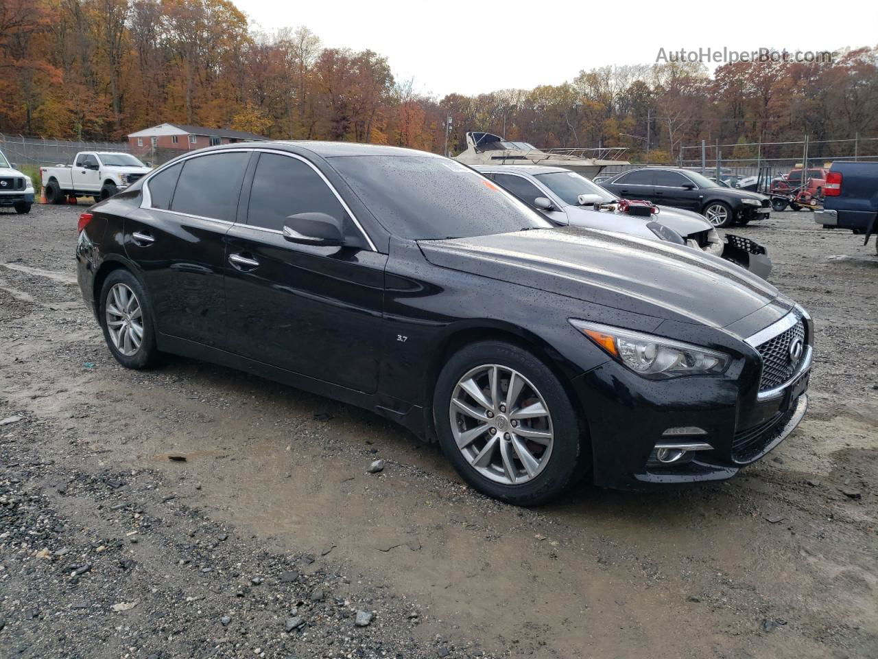 2015 Infiniti Q50 Base Black vin: JN1BV7AR8FM423414