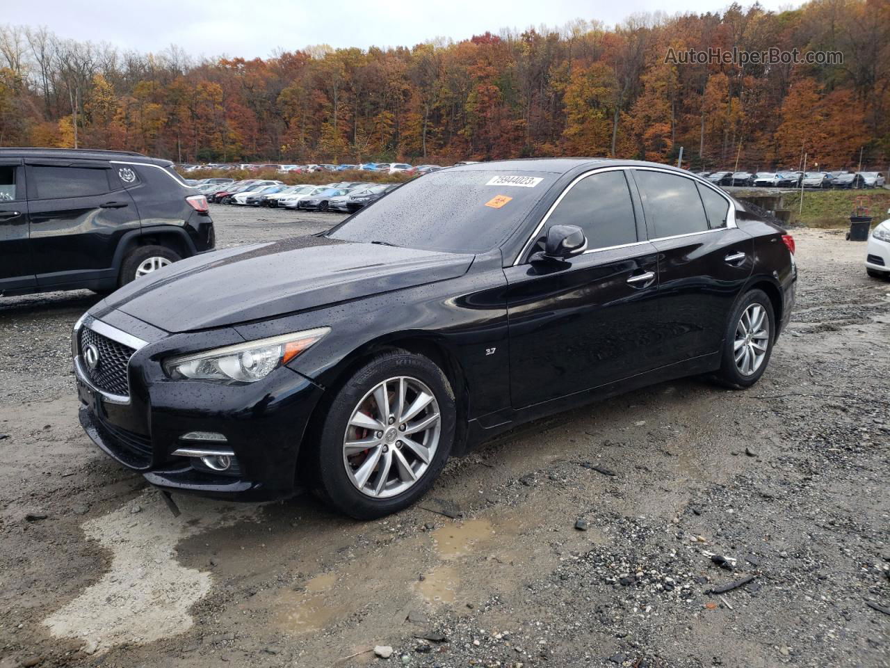 2015 Infiniti Q50 Base Black vin: JN1BV7AR8FM423414