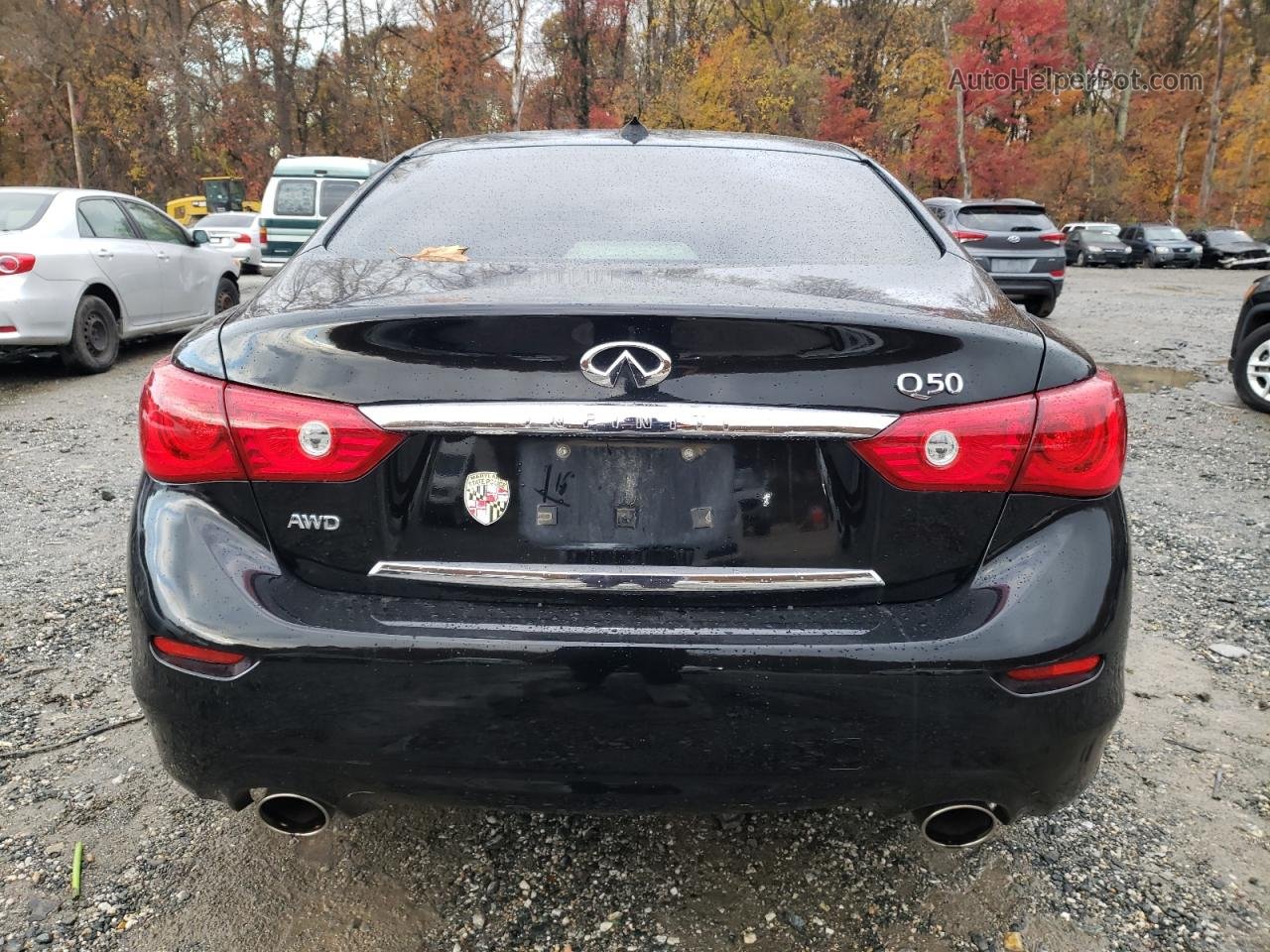 2015 Infiniti Q50 Base Black vin: JN1BV7AR8FM423414