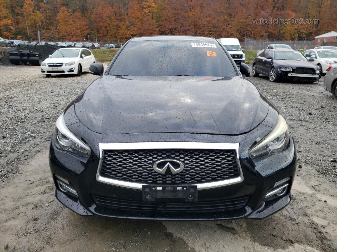 2015 Infiniti Q50 Base Black vin: JN1BV7AR8FM423414