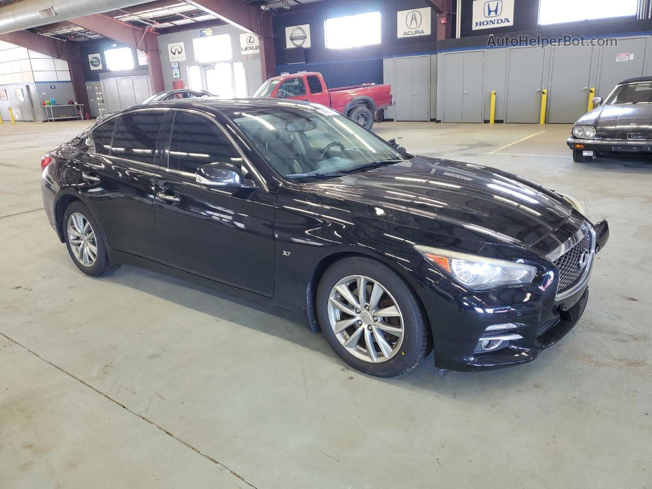 2014 Infiniti Q50 Base Black vin: JN1BV7AR9EM692830