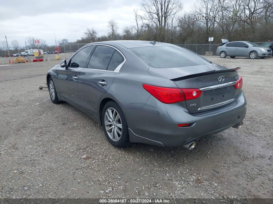 2014 Infiniti Q50 Premium Серый vin: JN1BV7AR9EM694920