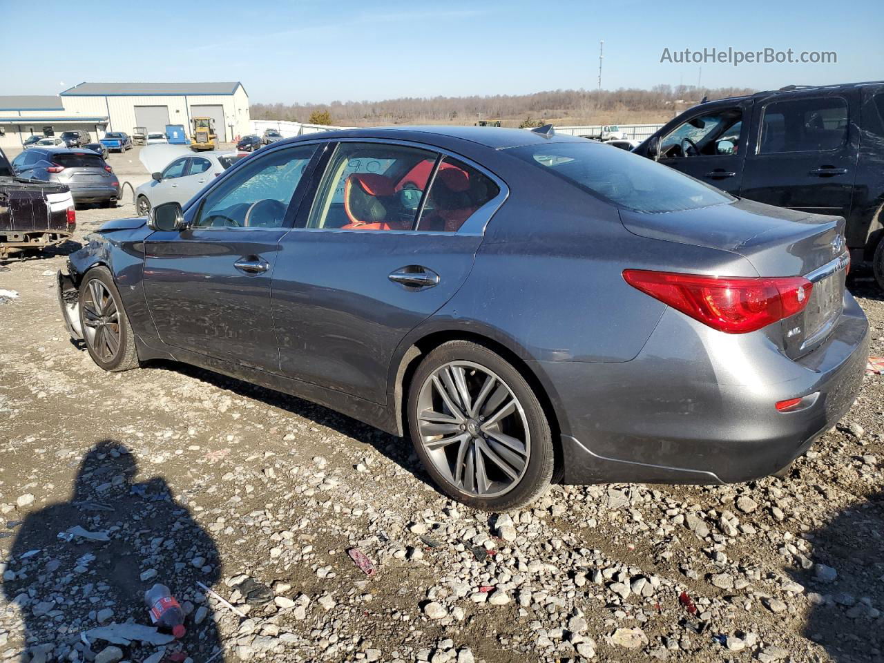 2015 Infiniti Q50 Base Gray vin: JN1BV7AR9FM397700