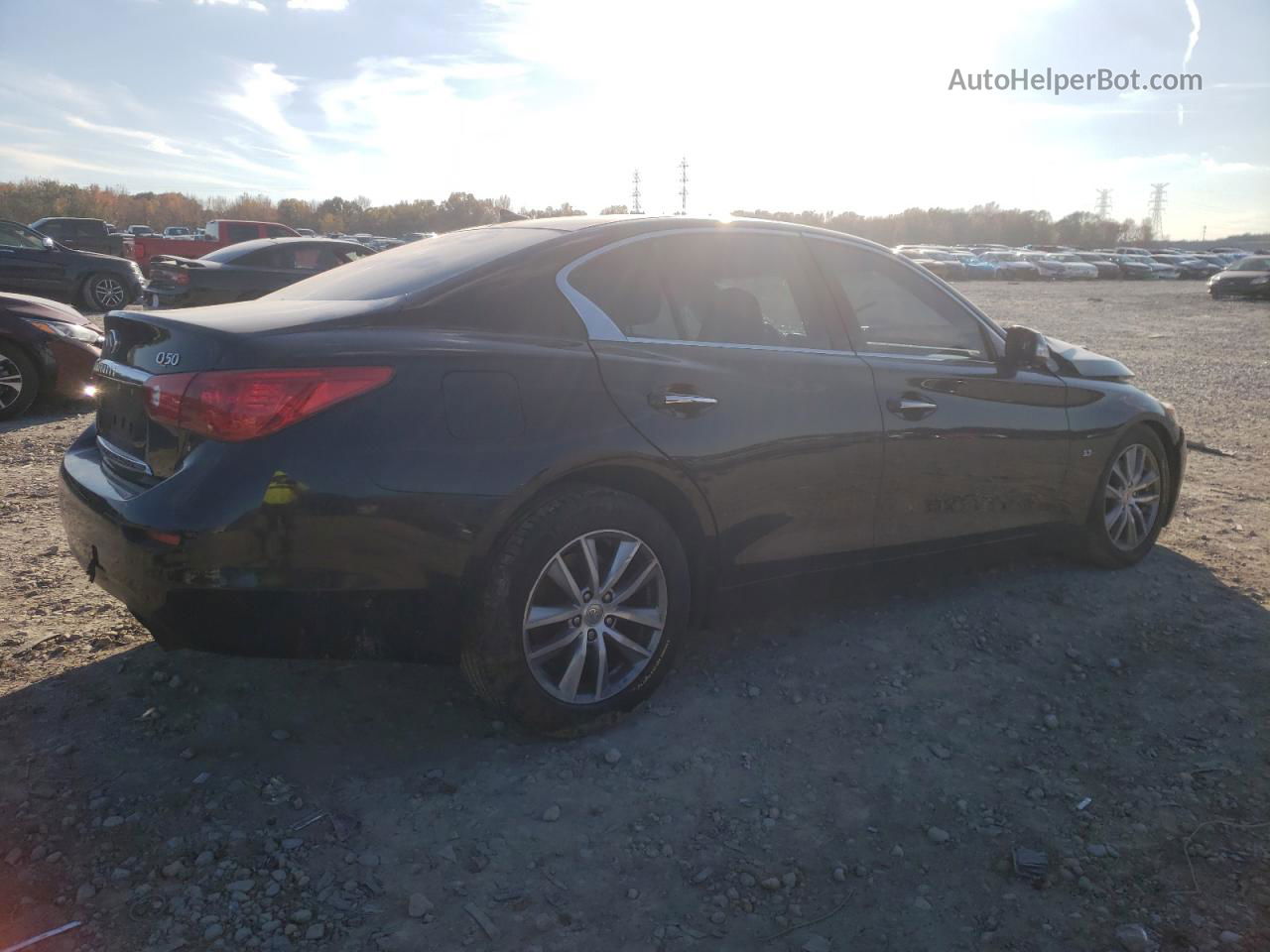 2015 Infiniti Q50 Base Black vin: JN1BV7AR9FM399852