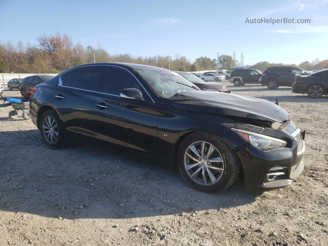 2015 Infiniti Q50 Base Black vin: JN1BV7AR9FM399852