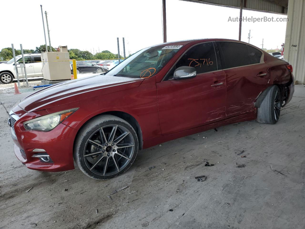 2015 Infiniti Q50 Base Red vin: JN1BV7AR9FM400420