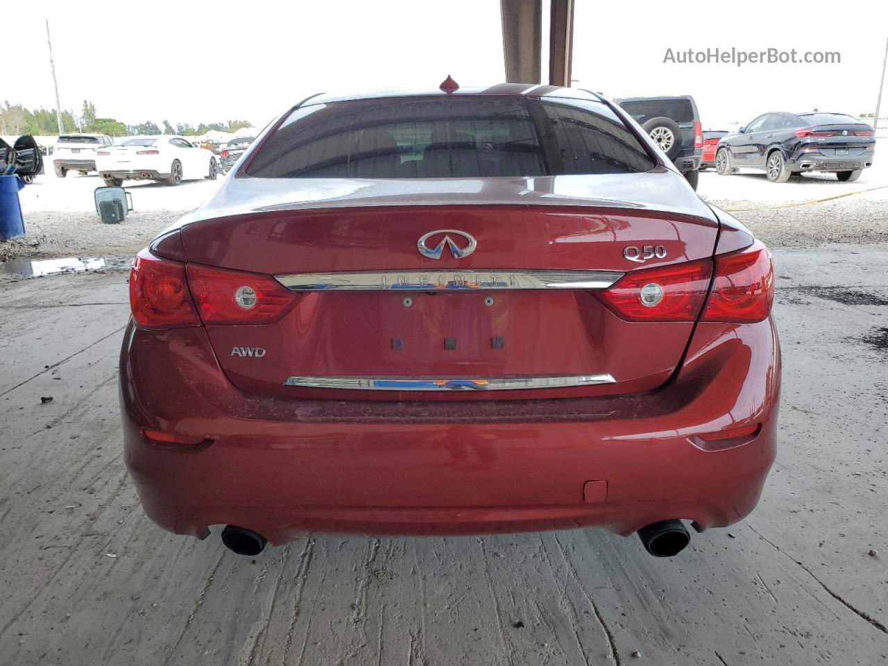 2015 Infiniti Q50 Base Red vin: JN1BV7AR9FM400420