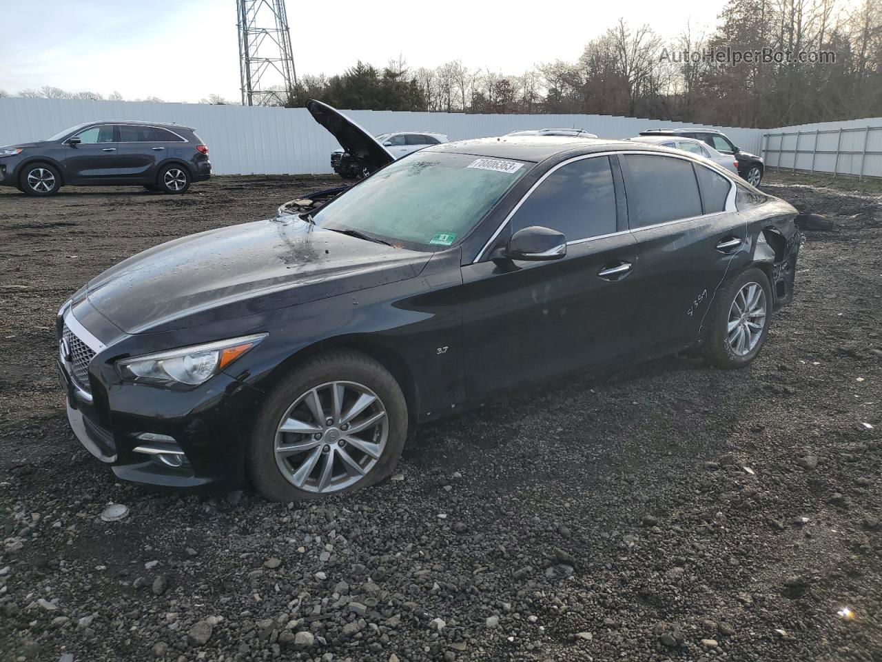 2015 Infiniti Q50 Base Черный vin: JN1BV7AR9FM412065