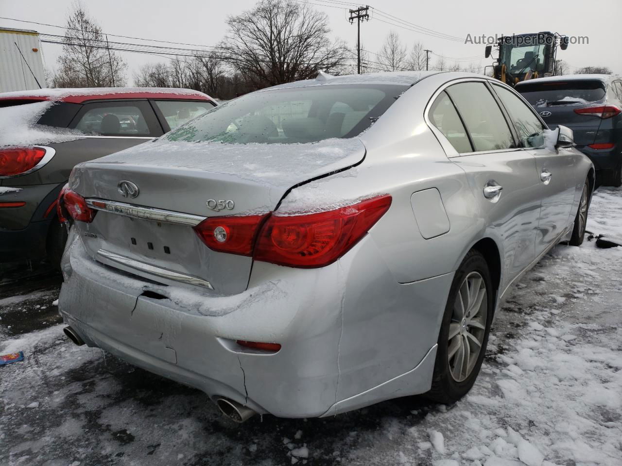 2015 Infiniti Q50 Base Серебряный vin: JN1BV7AR9FM414043