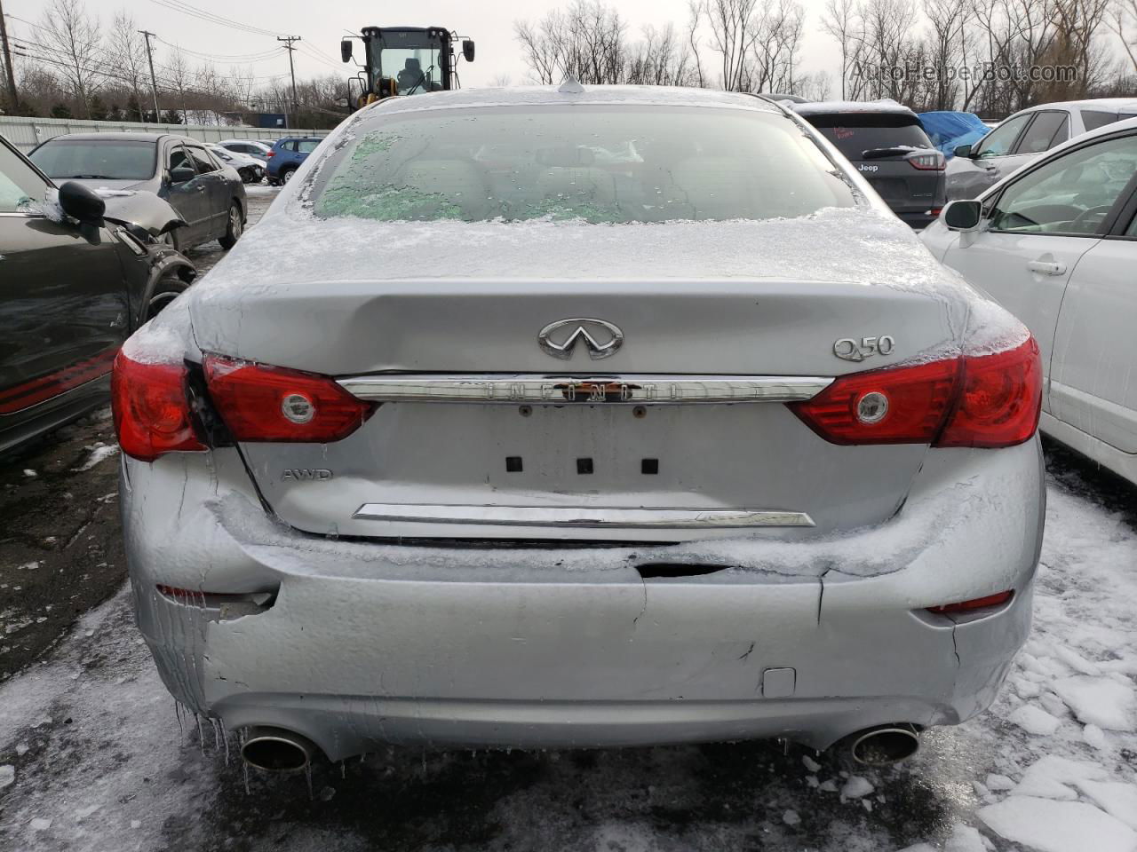 2015 Infiniti Q50 Base Silver vin: JN1BV7AR9FM414043