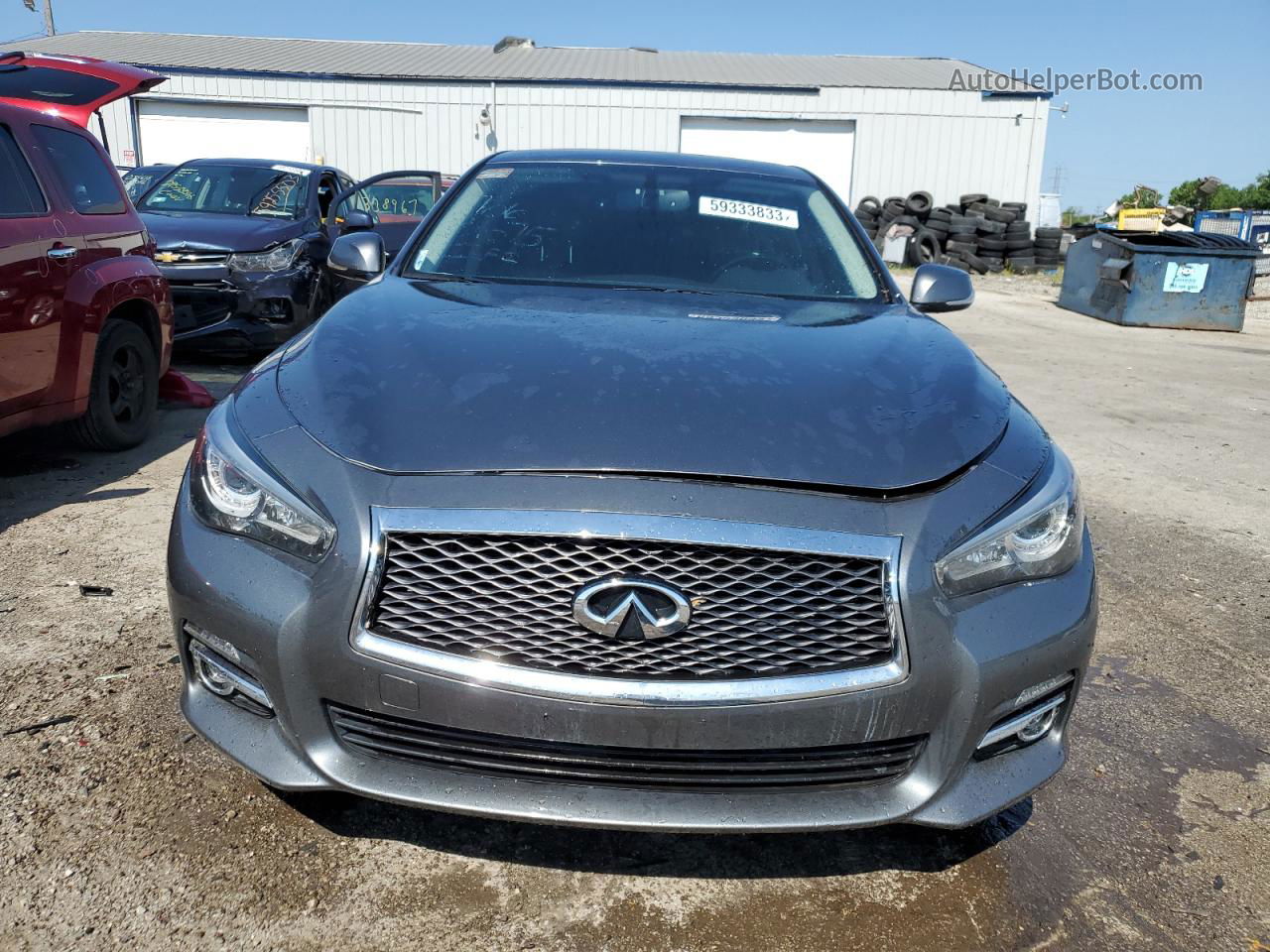 2015 Infiniti Q50 Base Gray vin: JN1BV7AR9FM419467