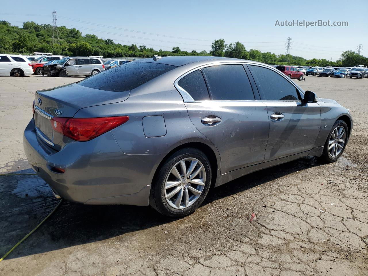 2015 Infiniti Q50 Base Gray vin: JN1BV7AR9FM419467