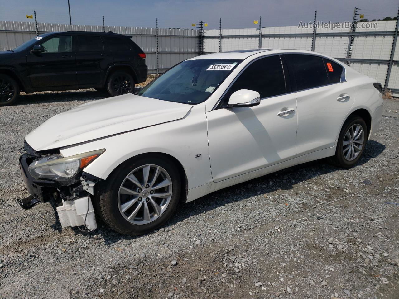 2014 Infiniti Q50 Base White vin: JN1BV7ARXEM680802