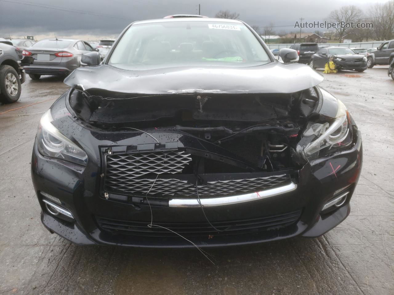 2014 Infiniti Q50 Base Black vin: JN1BV7ARXEM687572