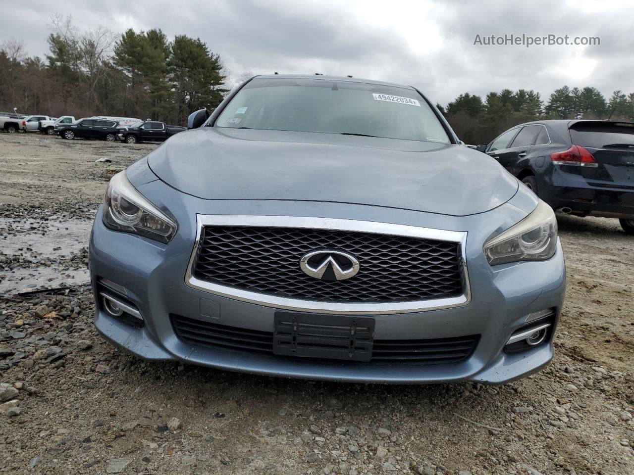 2014 Infiniti Q50 Base Blue vin: JN1BV7ARXEM690990