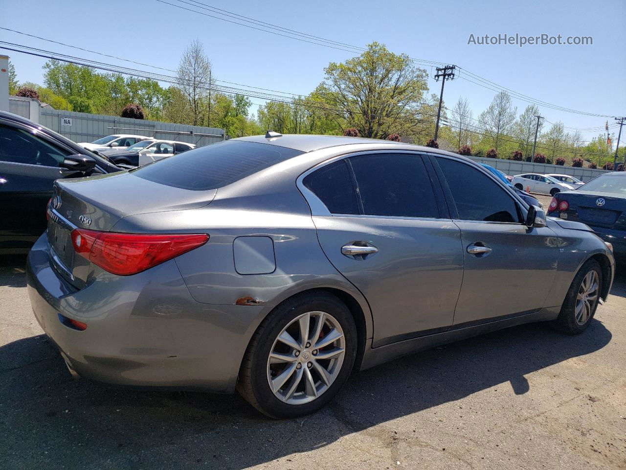 2014 Infiniti Q50 Base Gray vin: JN1BV7ARXEM691153