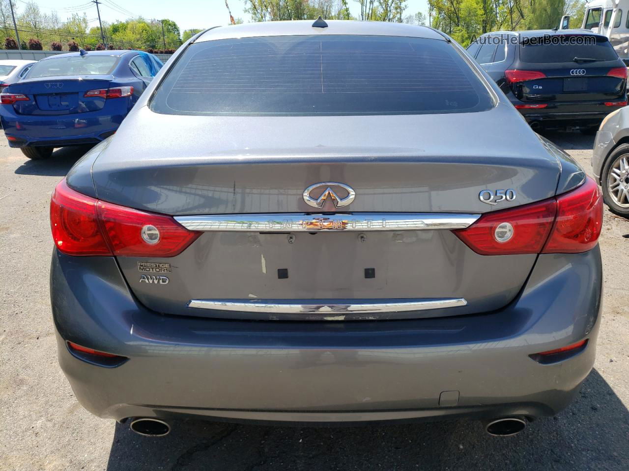 2014 Infiniti Q50 Base Gray vin: JN1BV7ARXEM691153