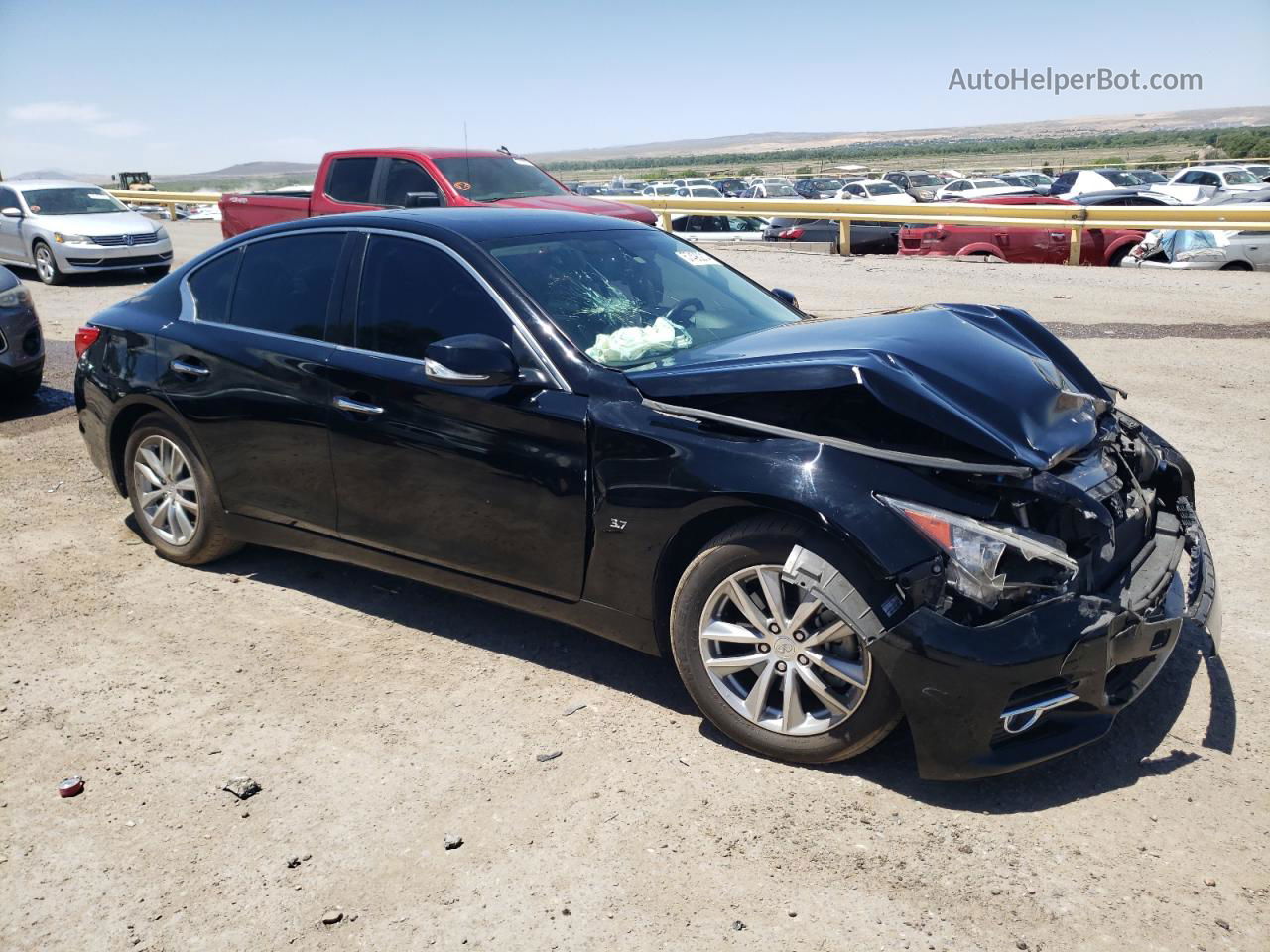 2014 Infiniti Q50 Base Black vin: JN1BV7ARXEM694327