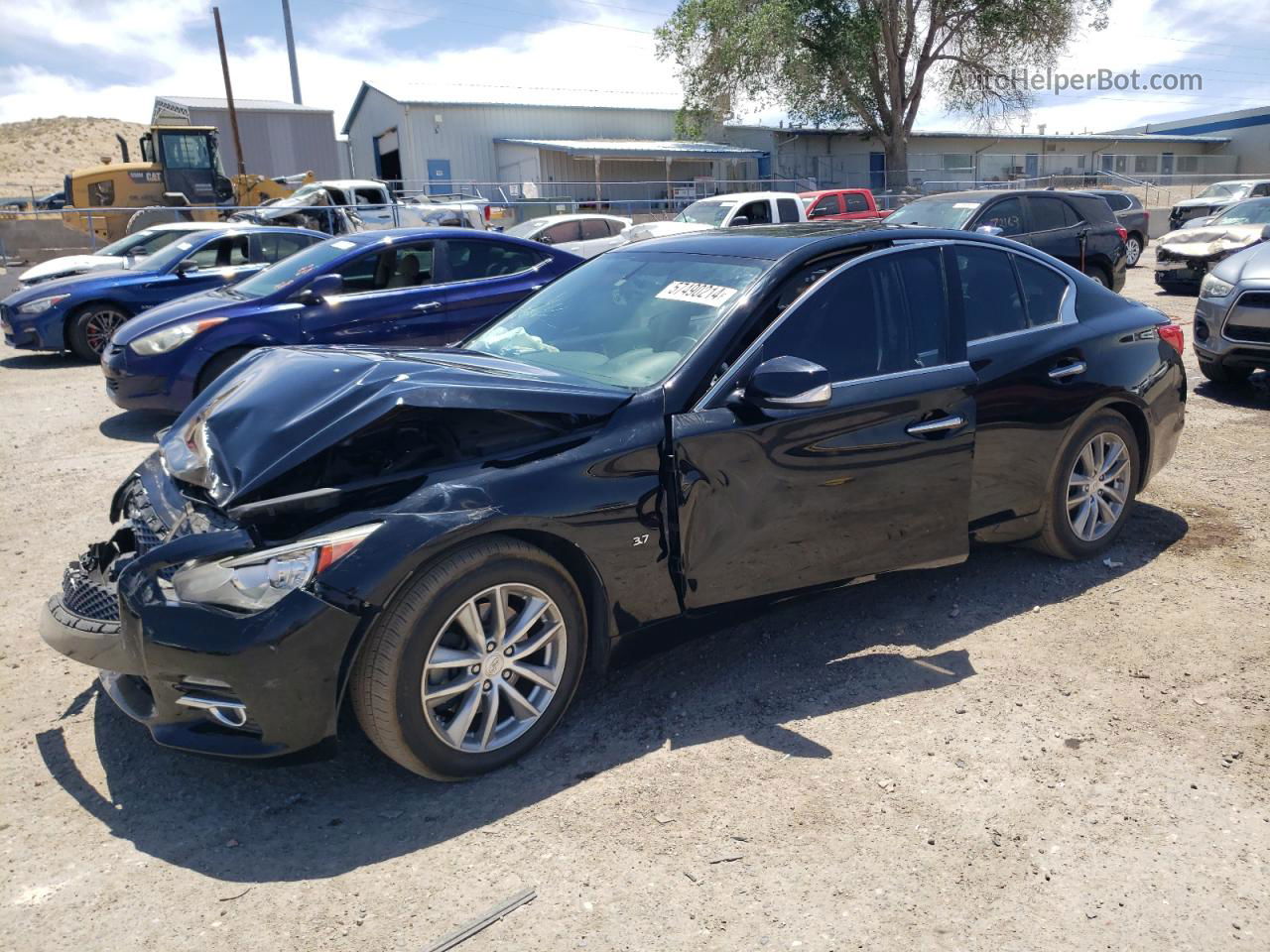 2014 Infiniti Q50 Base Black vin: JN1BV7ARXEM694327