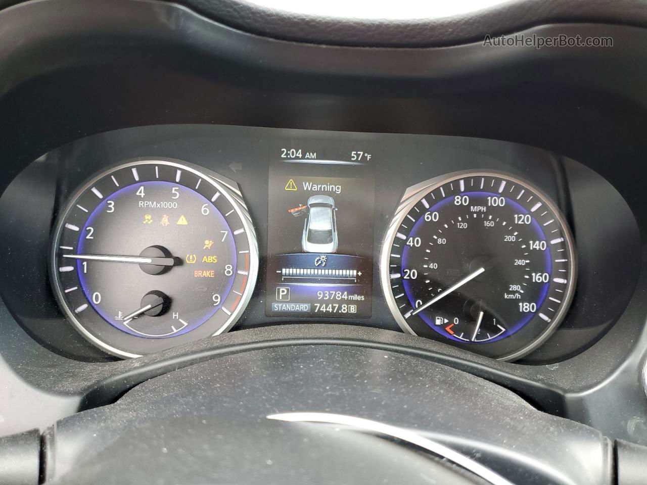 2014 Infiniti Q50 Base Белый vin: JN1BV7ARXEM694716