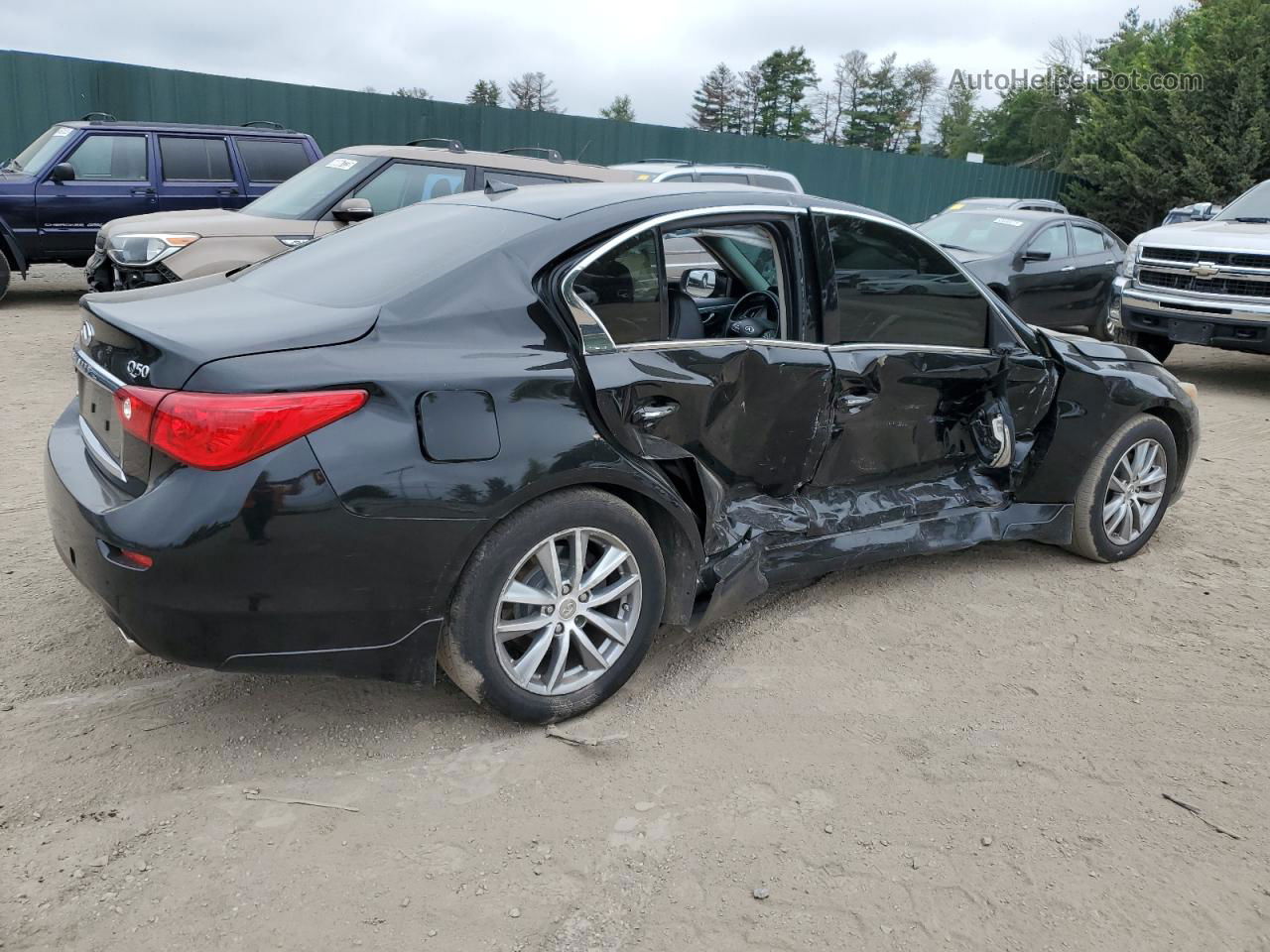 2014 Infiniti Q50 Base Черный vin: JN1BV7ARXEM694974