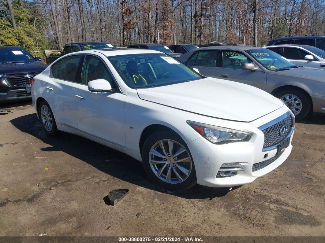 2014 Infiniti Q50   White vin: JN1BV7ARXEM703625