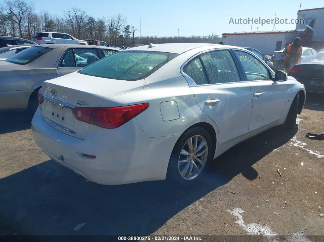 2014 Infiniti Q50   White vin: JN1BV7ARXEM703625