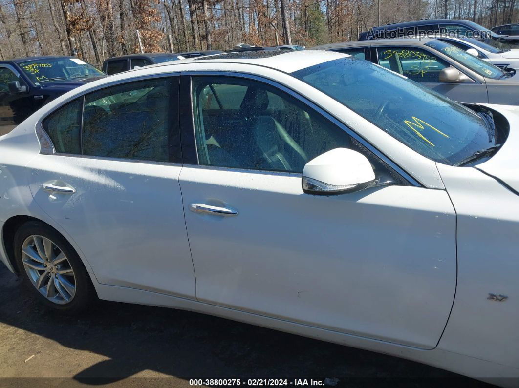 2014 Infiniti Q50   White vin: JN1BV7ARXEM703625