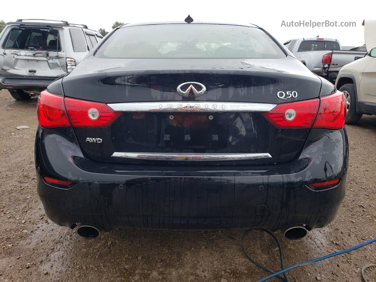 2014 Infiniti Q50 Base Черный vin: JN1BV7ARXEM705486