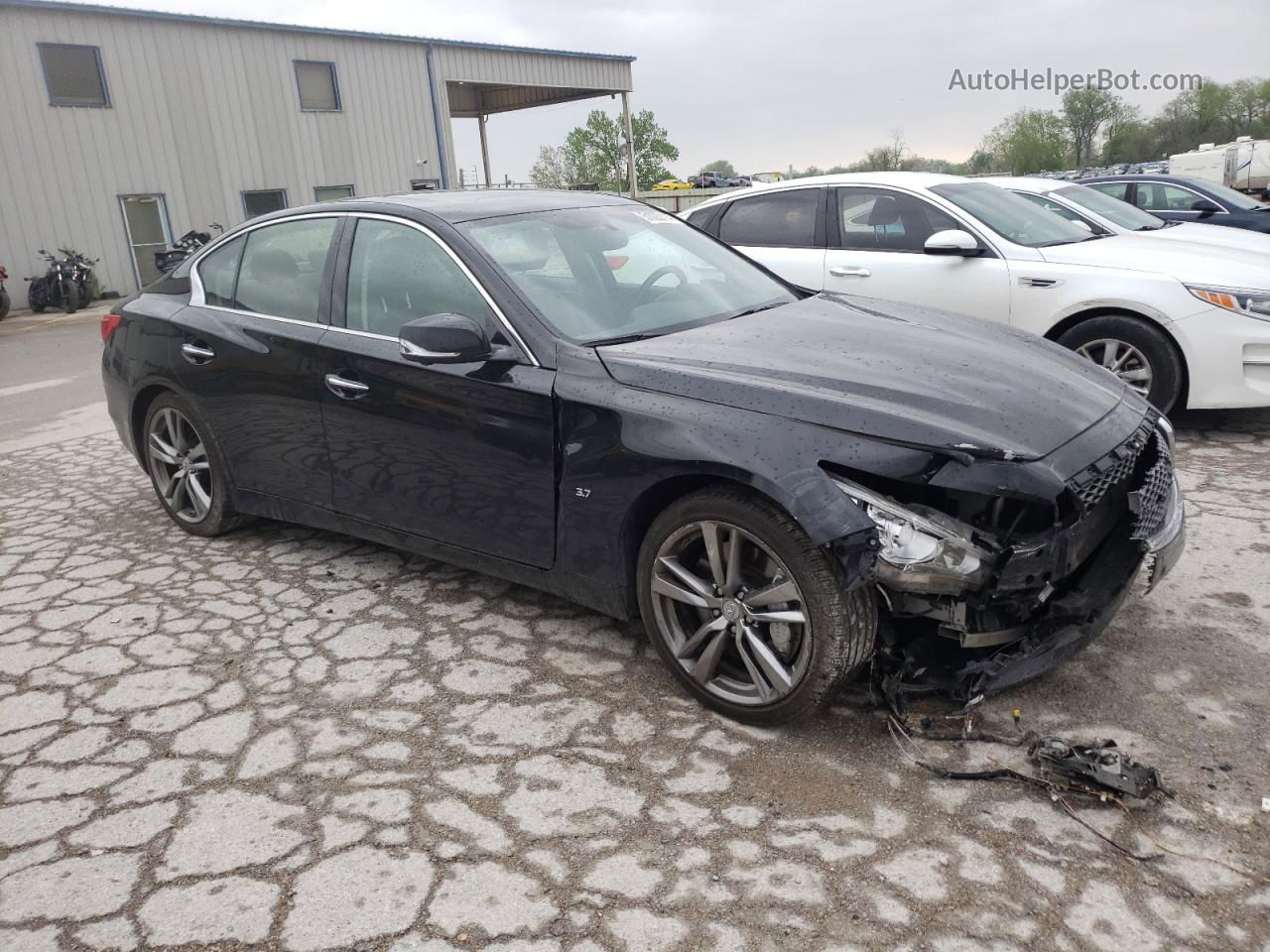 2014 Infiniti Q50 Base Black vin: JN1BV7ARXEM705620