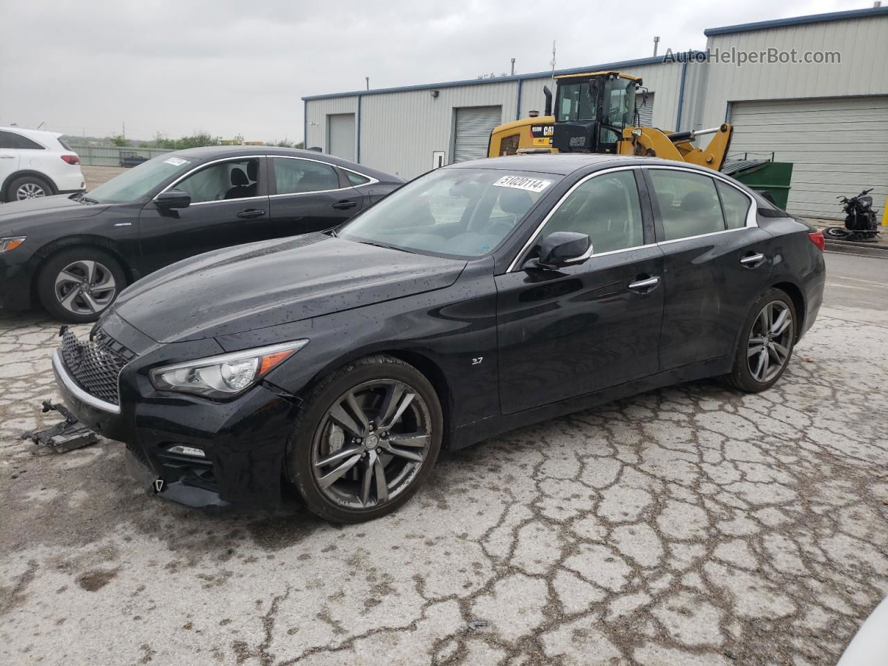 2014 Infiniti Q50 Base Black vin: JN1BV7ARXEM705620