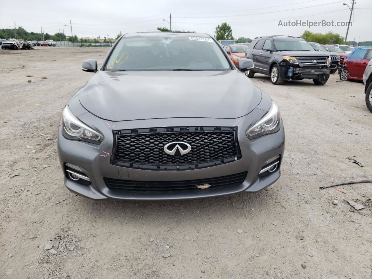 2015 Infiniti Q50 Base Серый vin: JN1BV7ARXFM396328