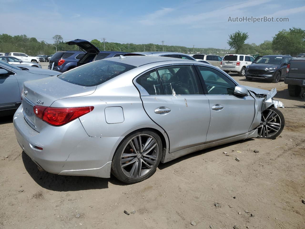 2015 Infiniti Q50 Base Silver vin: JN1BV7ARXFM397480