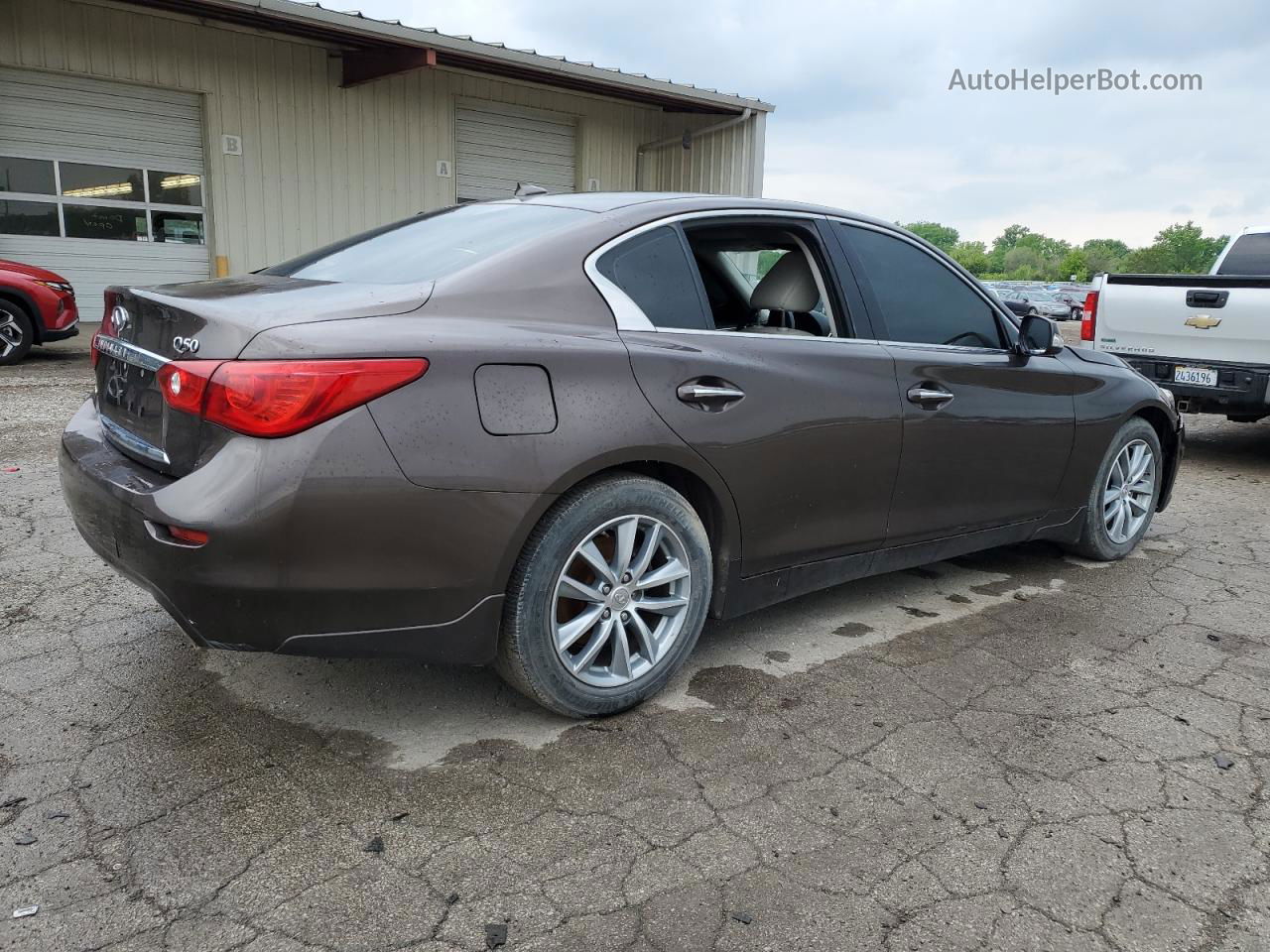 2015 Infiniti Q50 Base Brown vin: JN1BV7ARXFM397902