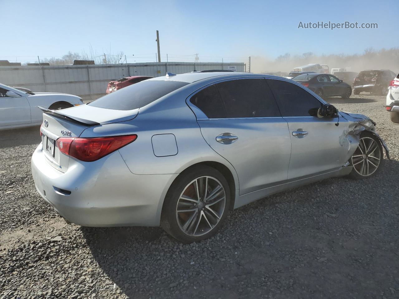 2015 Infiniti Q50 Base Silver vin: JN1BV7ARXFM402662