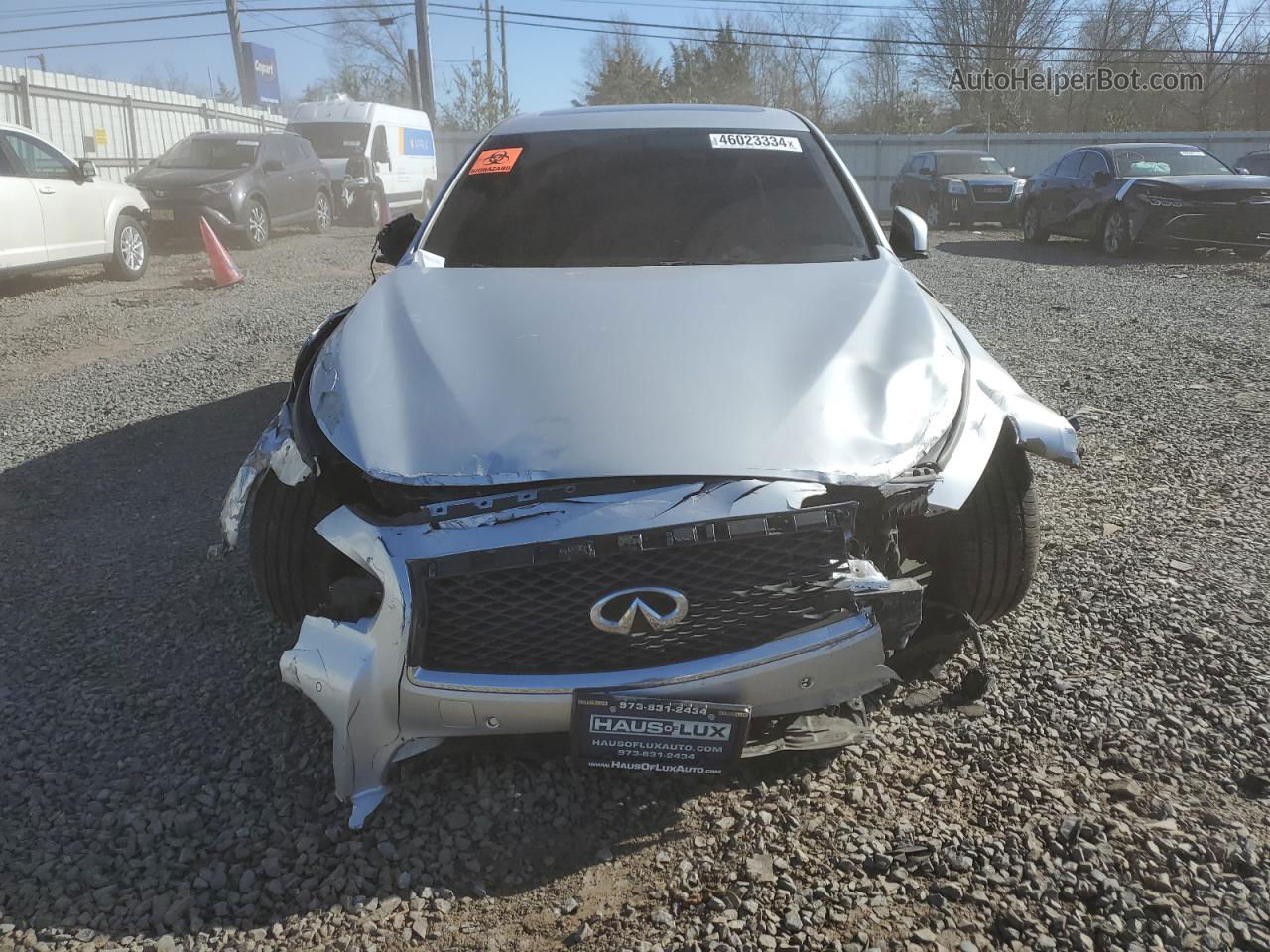 2015 Infiniti Q50 Base Silver vin: JN1BV7ARXFM402662