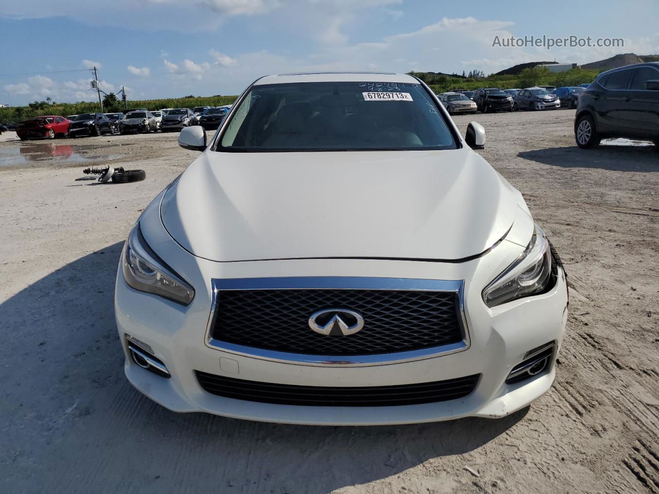 2015 Infiniti Q50 Base White vin: JN1BV7ARXFM404668