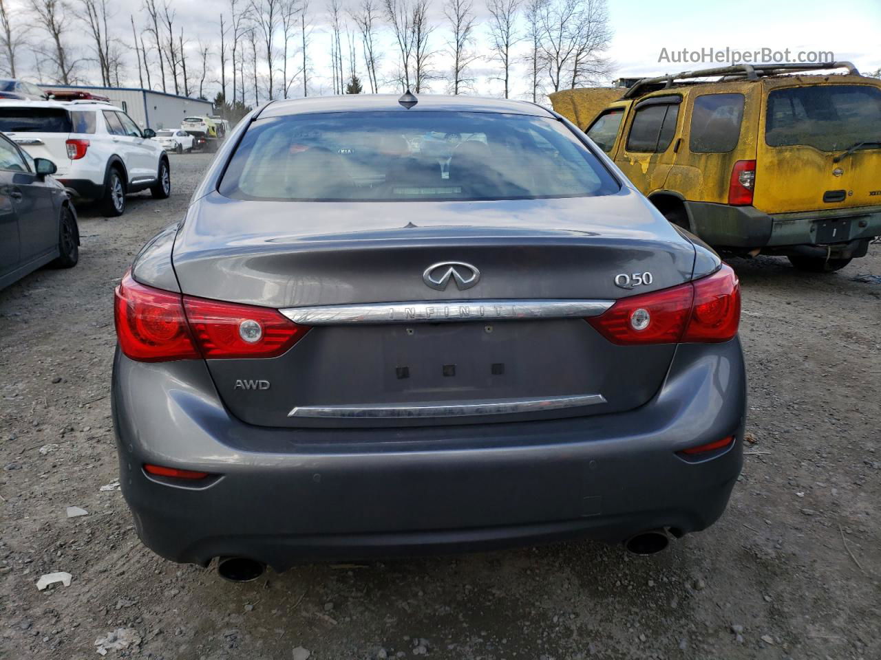 2015 Infiniti Q50 Base Gray vin: JN1BV7ARXFM405710