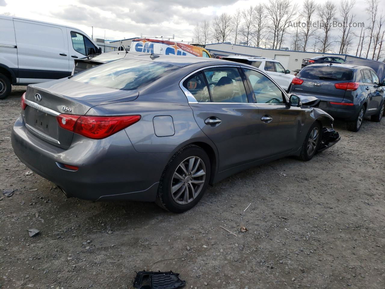 2015 Infiniti Q50 Base Gray vin: JN1BV7ARXFM405710