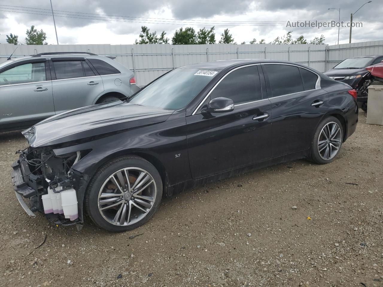 2015 Infiniti Q50 Base Black vin: JN1BV7ARXFM405870