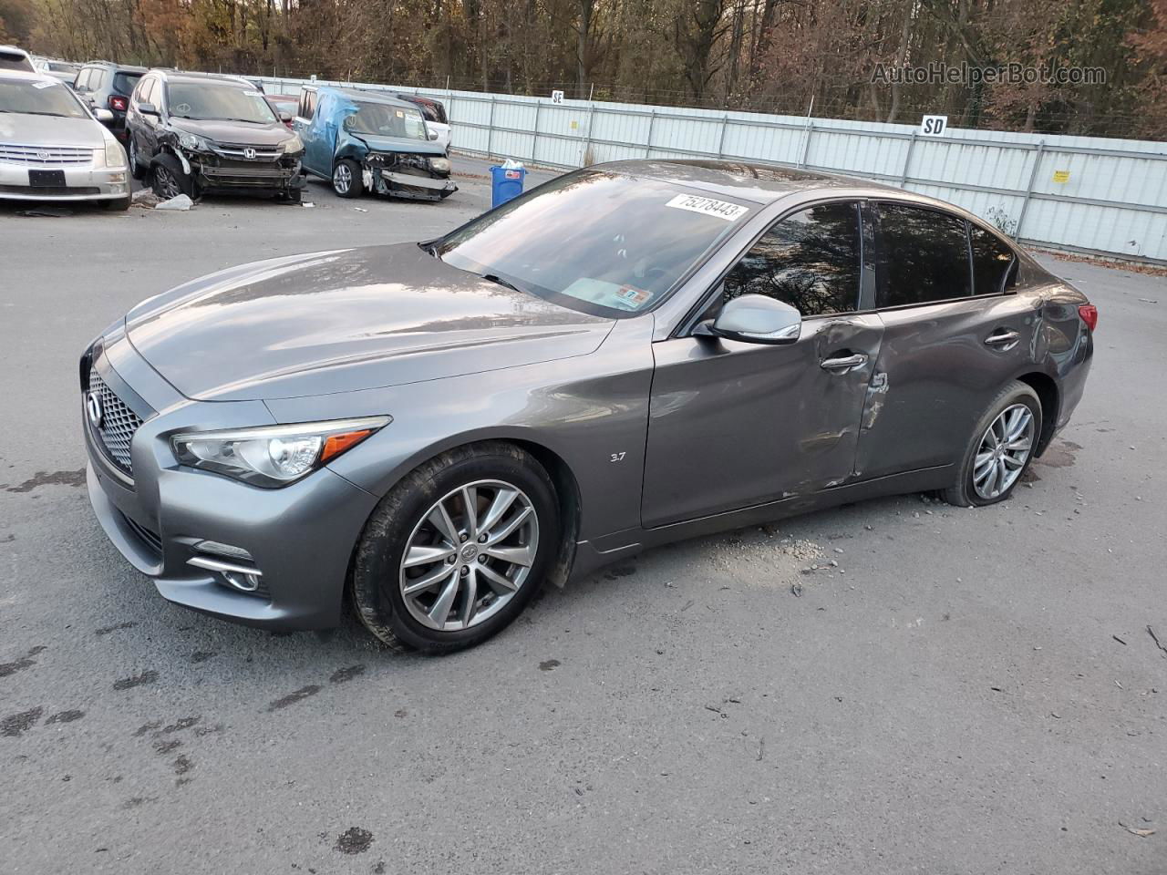 2015 Infiniti Q50 Base Серый vin: JN1BV7ARXFM406890