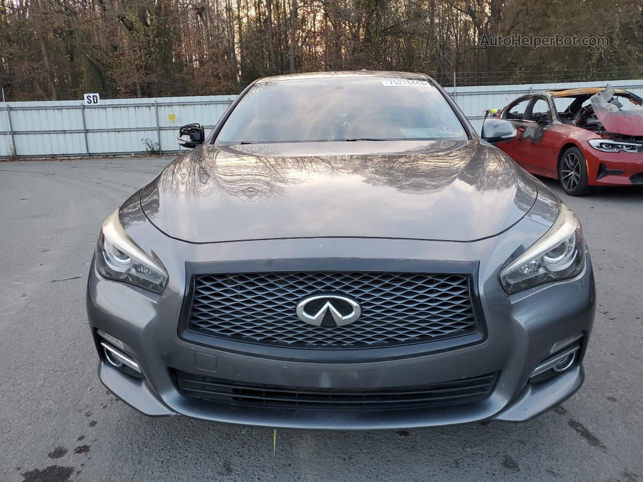 2015 Infiniti Q50 Base Gray vin: JN1BV7ARXFM406890