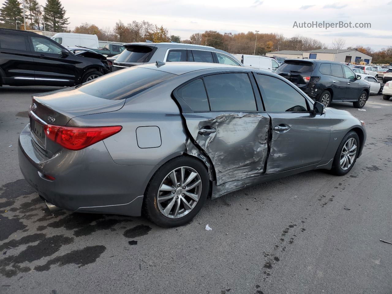 2015 Infiniti Q50 Base Gray vin: JN1BV7ARXFM406890