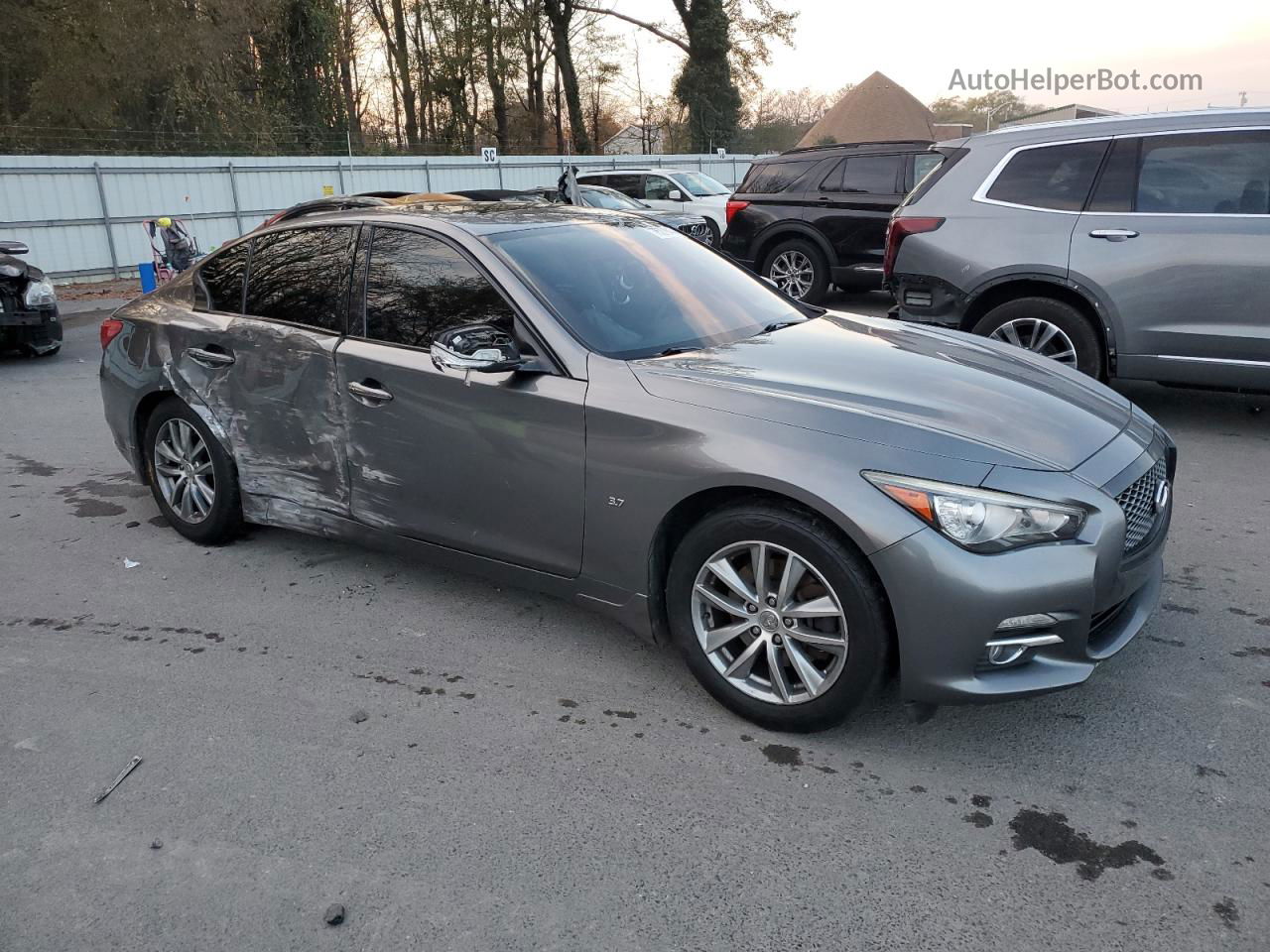 2015 Infiniti Q50 Base Gray vin: JN1BV7ARXFM406890