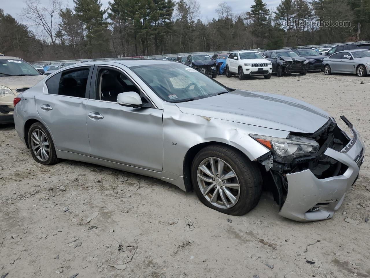 2015 Infiniti Q50 Base Silver vin: JN1BV7ARXFM407229