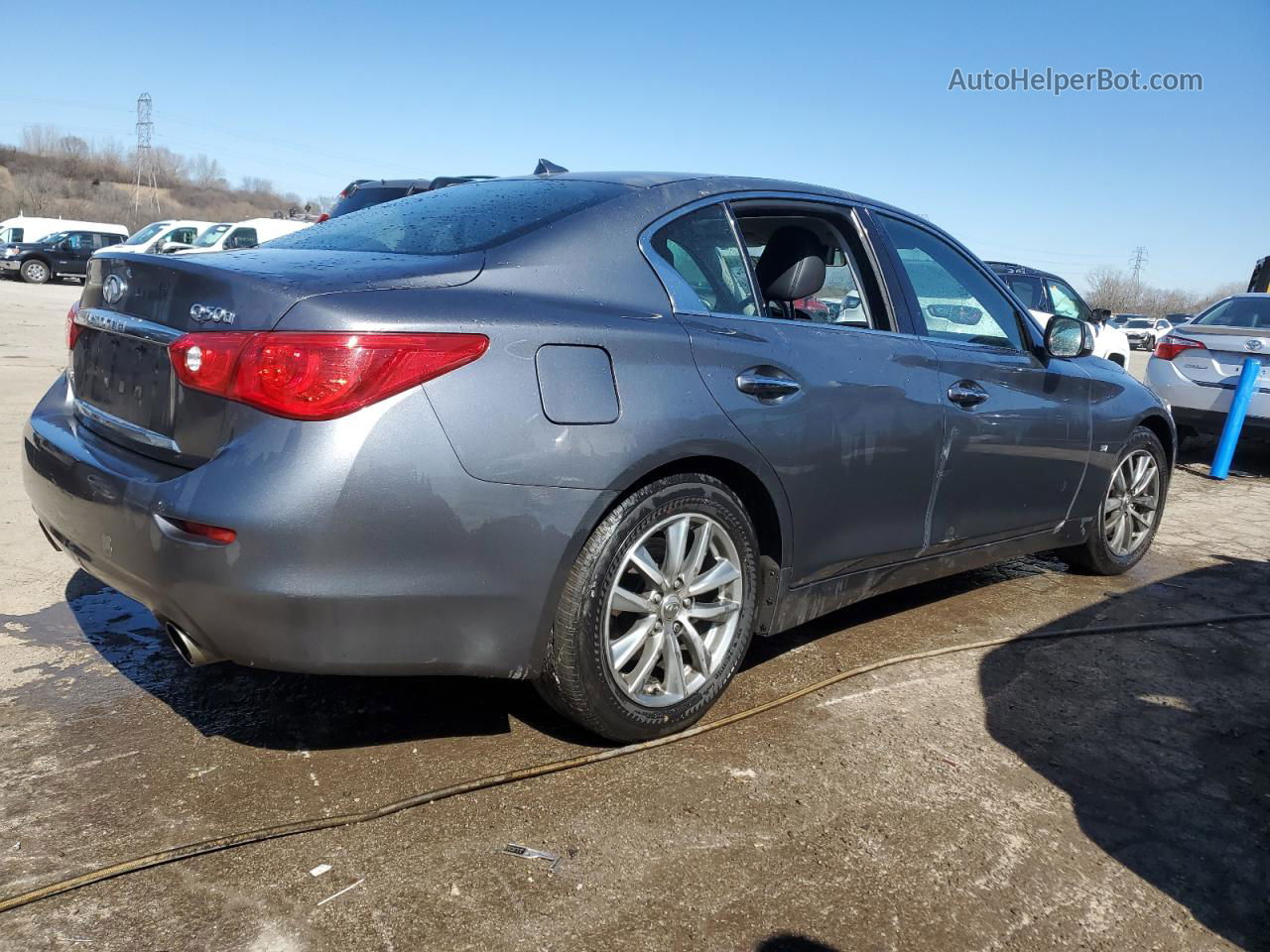 2015 Infiniti Q50 Base Gray vin: JN1BV7ARXFM409109