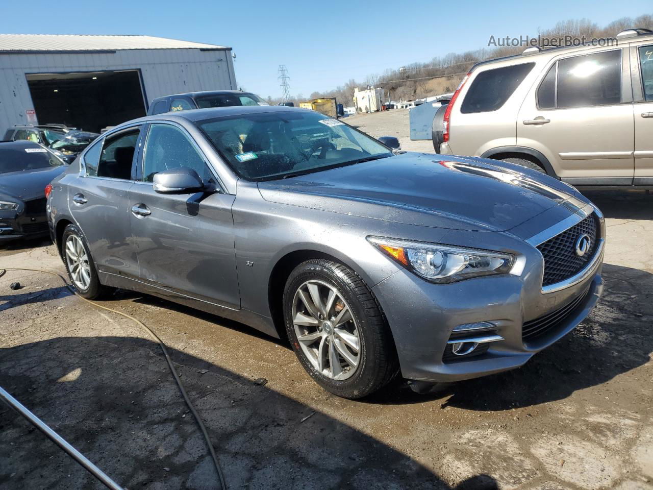 2015 Infiniti Q50 Base Gray vin: JN1BV7ARXFM409109